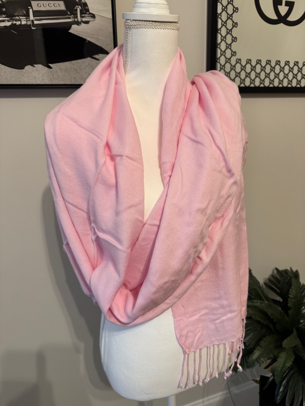 Soft Pink Fringe Wrap Scarf and red Vince Camuto scarf wrap (2)
